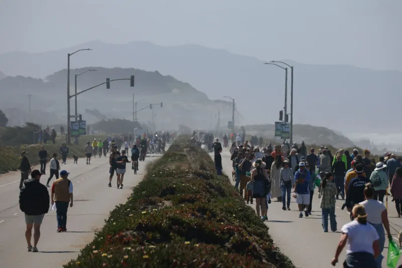 Great Highway Closure in San Francisco (Sunset Dunes Park)
