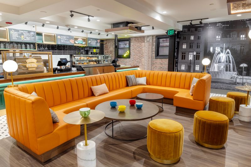 Iconic Orange Couch Experience