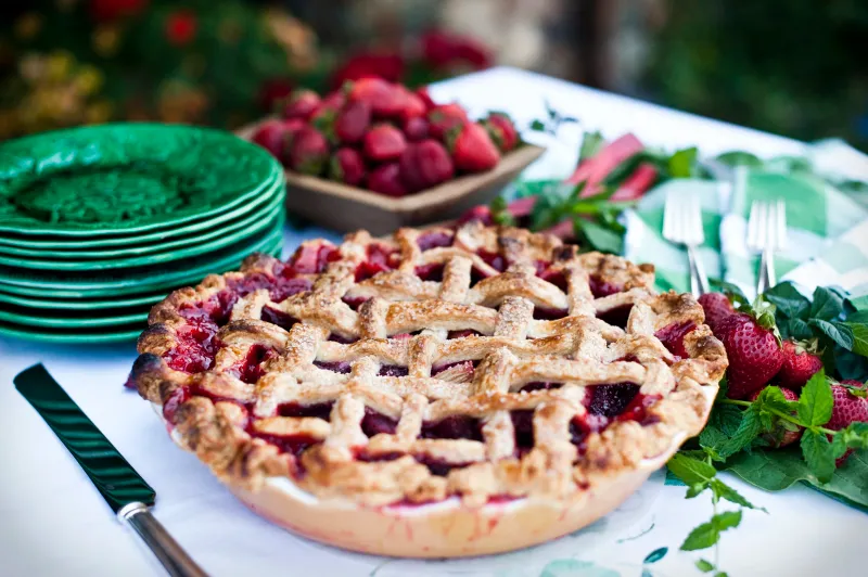 Strawberry Rhubarb Pie: Plant City's Crowning Glory