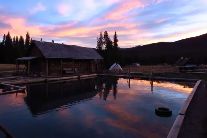 Burgdorf Hot Springs: Rustic Cabins and Mountain Views