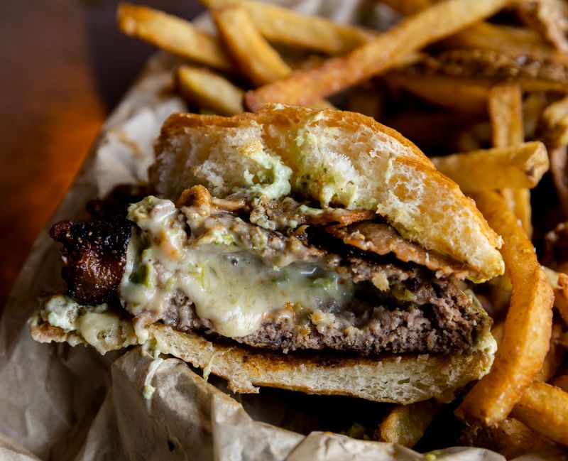 Blue Door Pub in St. Paul: Creative Stuffed Burgers with Big Flavors