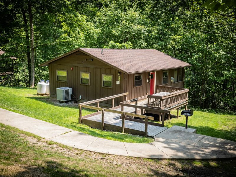 Cabins at Burr Oak State Park Near Sunday Creek