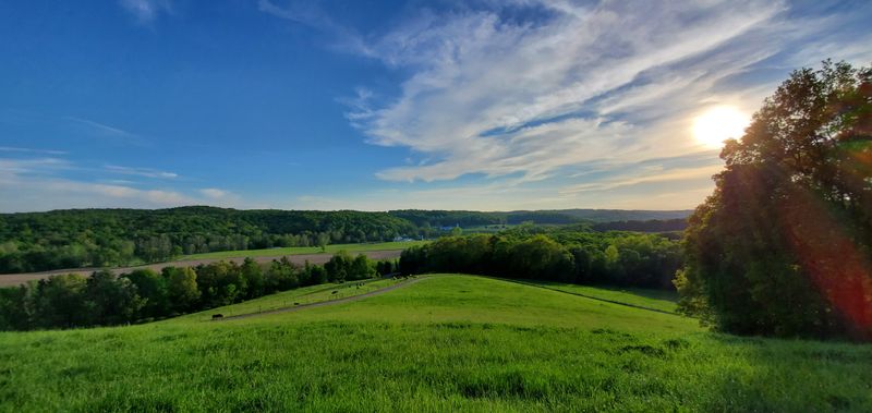 Mount Jeez Overlook near Malabar Farm: Farmland and Hillside Views