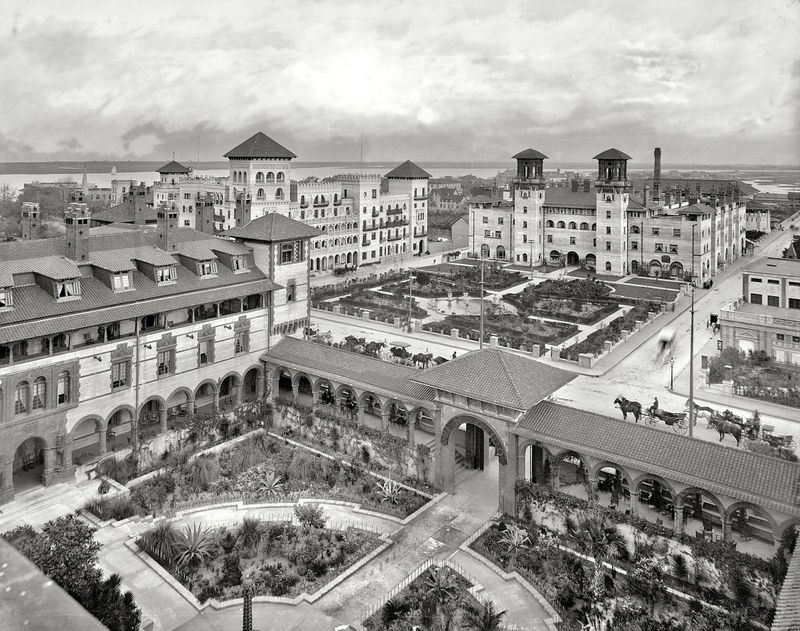 Vintage Views of St. Augustine's Old Town Streets