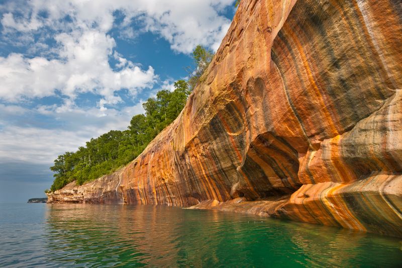 Sandstone Cliffs of the Upper Peninsula (Pictured Rocks National Lakeshore)