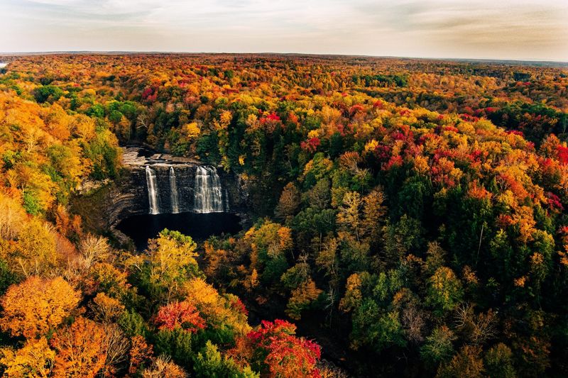 Marvel at Salmon River Falls in Autumn Splendor