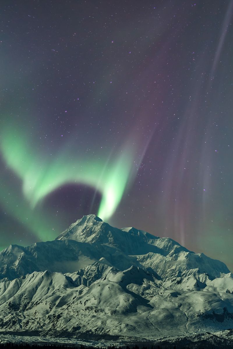 Denali National Park: Mountain Majesty Under Cosmic Lights