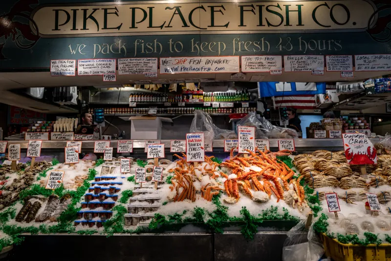 Pike Place Market's Seafood Wonderland