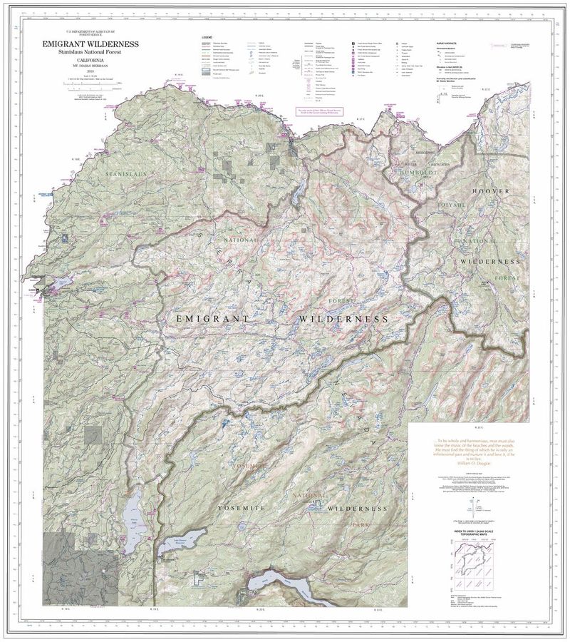 Where to Find Emigrant Wilderness on the Map