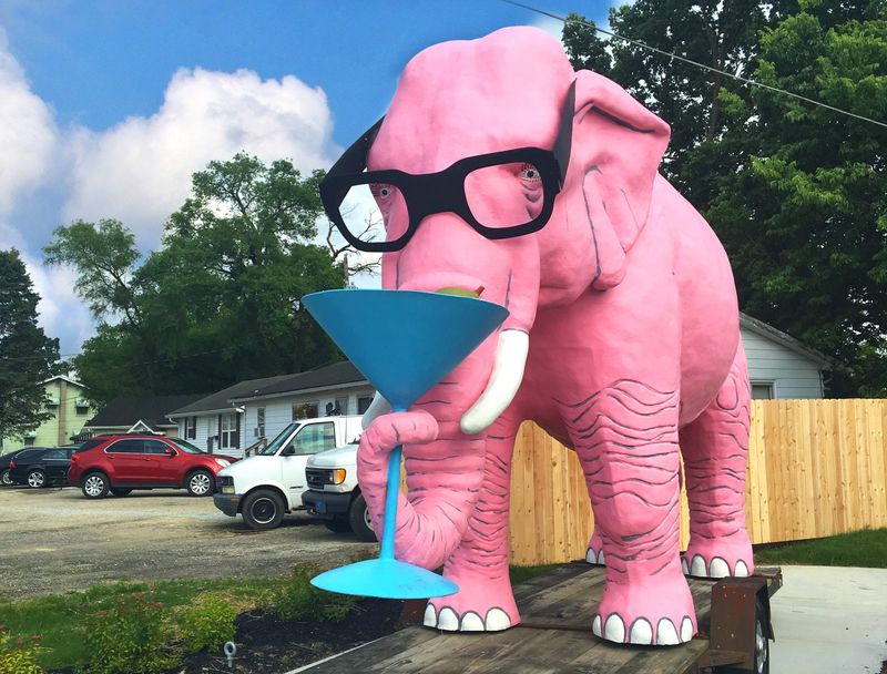 Pink Elephant with a Martini (Fortville)