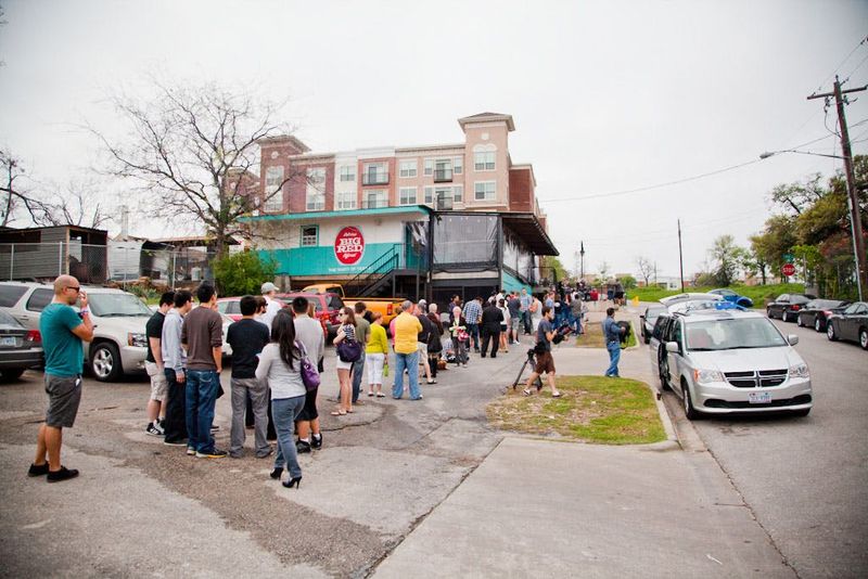 Hour-Long Lines Replace Neighborhood Gatherings