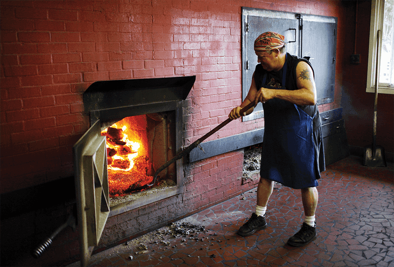 Fresh coals, constant attention