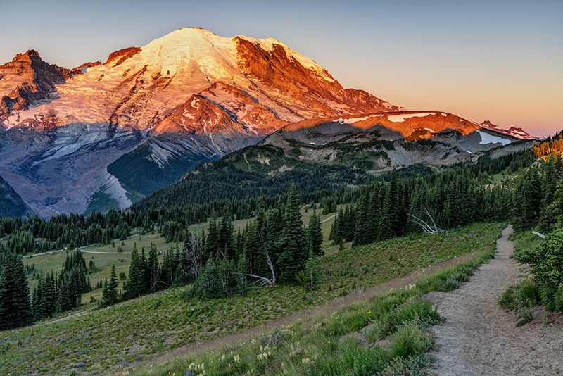 Sunrise Viewpoint At Mount Rainier