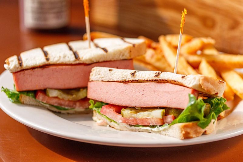 Famous Smoked Fried Bologna Sandwich
