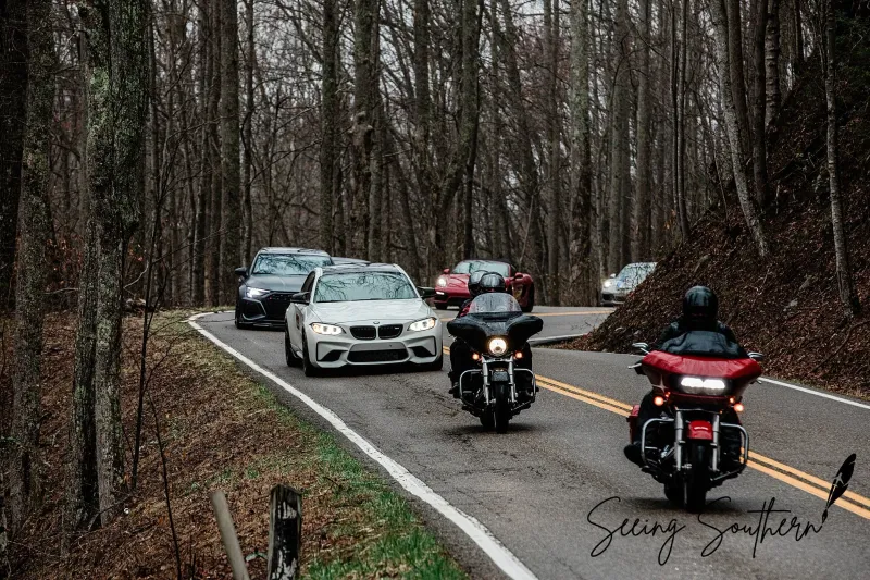 Motorcyclists share the road