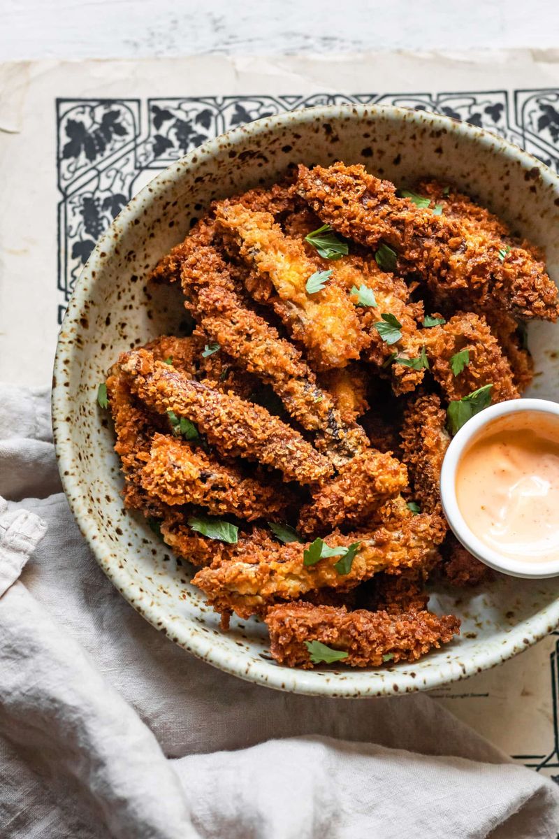 Fried Portobello Mushrooms