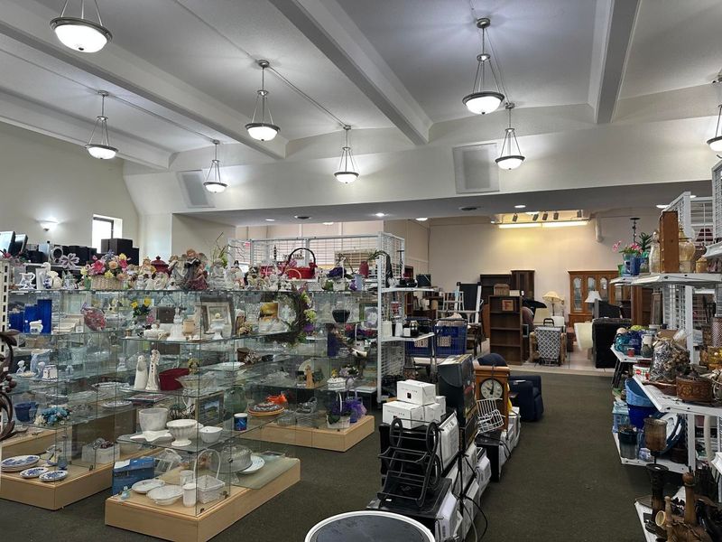Antique districts and thrift shops overlap