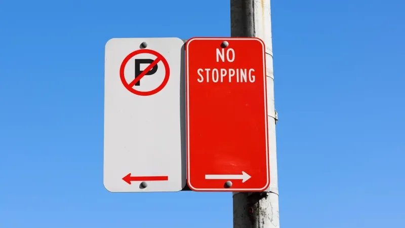 Ignoring Posted No Stopping Signs