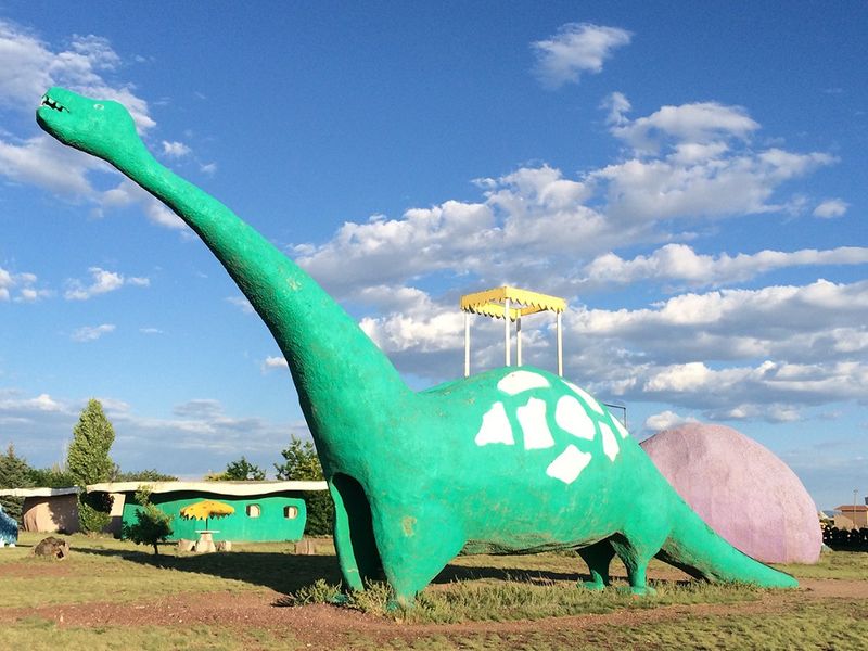 Giant Dinosaur Statues Frozen In Time
