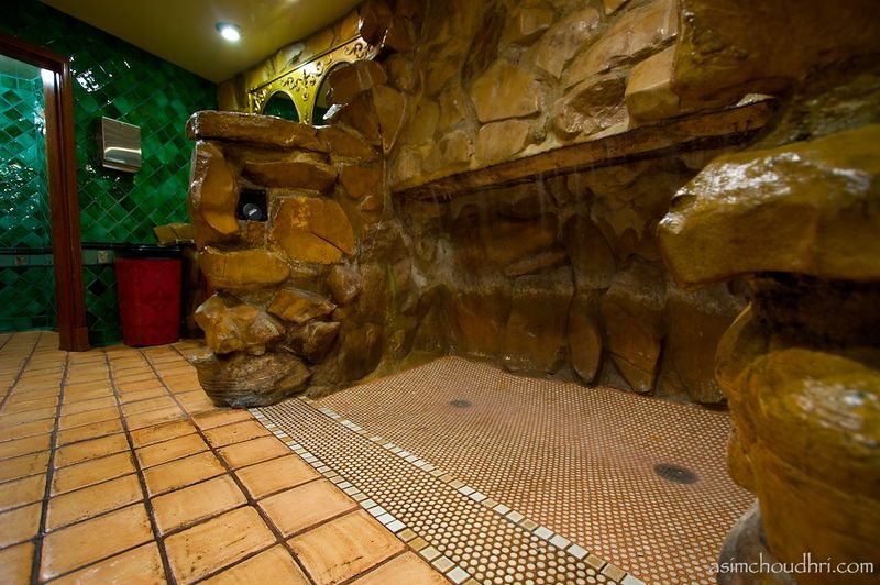 Marvel at the Unique Men's Restroom