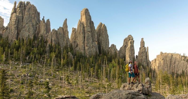 Climbing the Needles in Custer State Park