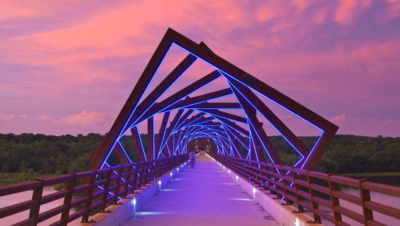 High Trestle Trail Bridge at Night