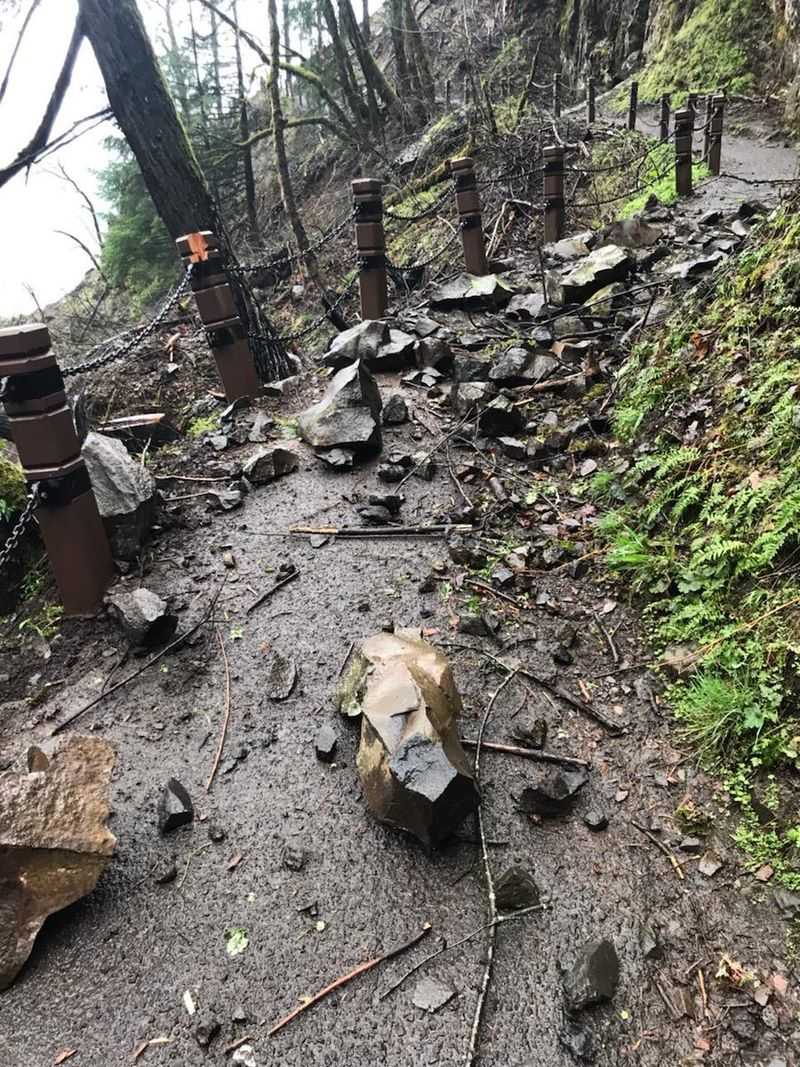 Trail Erosion at Multnomah Falls