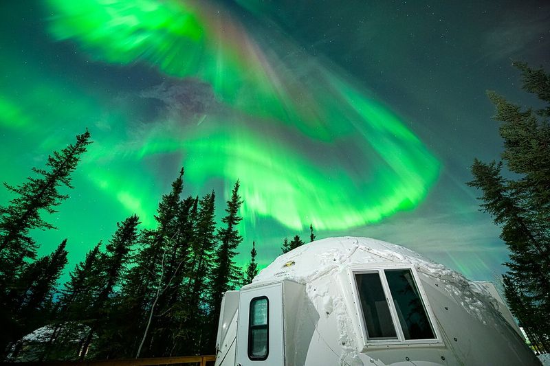 Northern Lights Dance Party at Chena Hot Springs