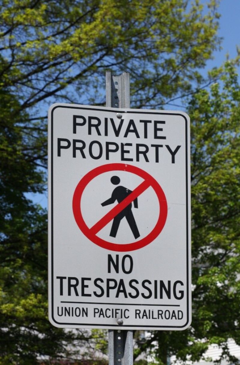 No Trespassing on Active Railroad Tracks