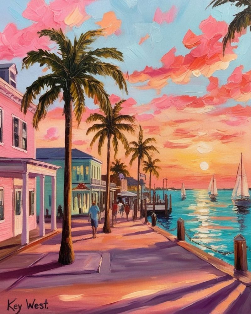 Key West's Mallory Square Sunset Mural