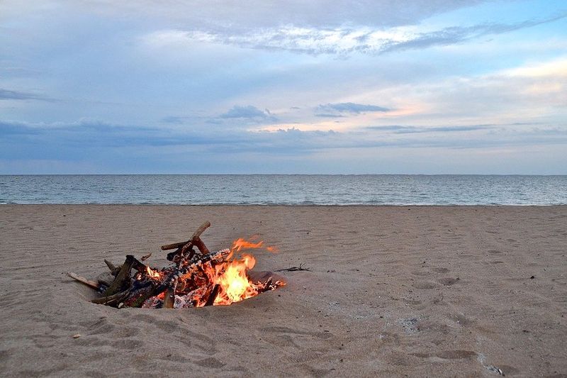 Setting Up Unauthorized Beach Bonfires