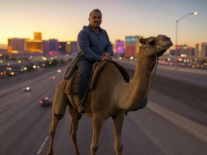 Riding Camels on Highways Today