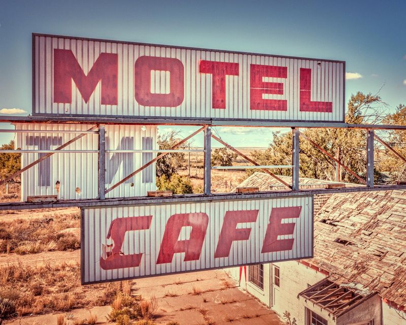 Glenrio: Route 66 Signs and Motel Fixtures