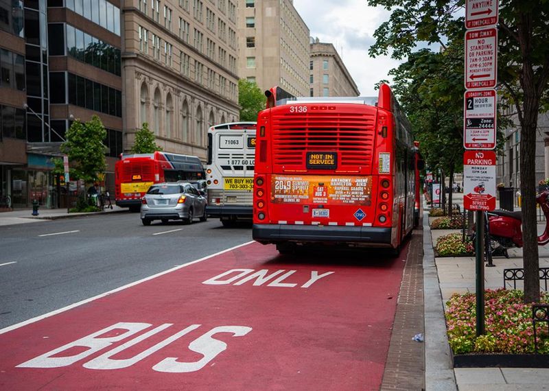 Driving in bus or bike lanes without authorization