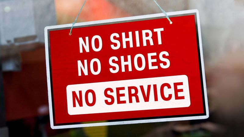 No shoes, no shirt still means no service