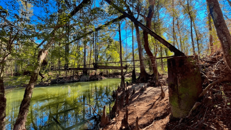 The Old, Skeletal Bridge Structure