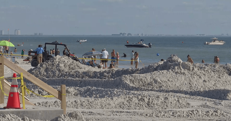 Environmental wear and tear on dunes and water
