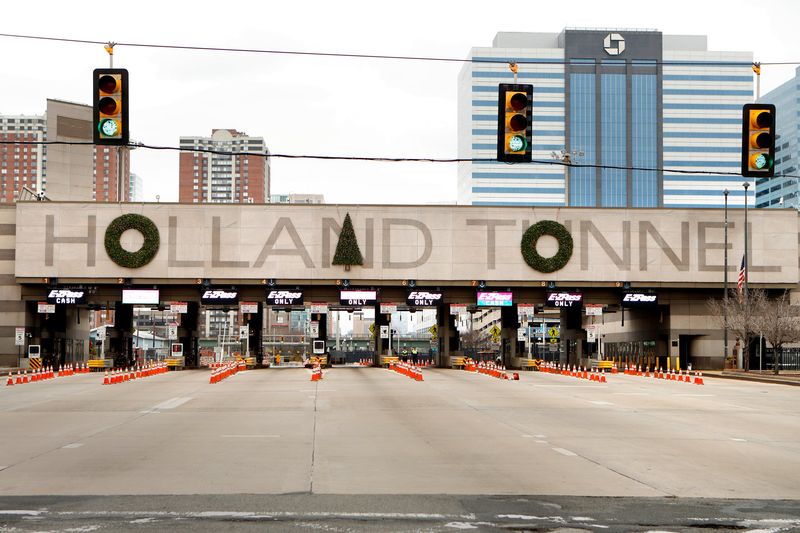Holland Tunnel Holiday Decorations Misplacement
