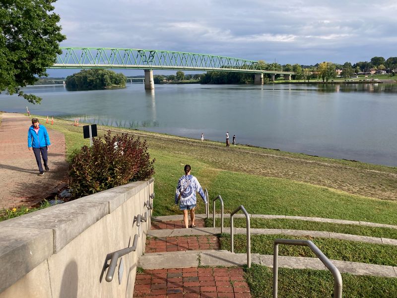 Marietta Riverfront: Ohio River Levee and Muskingum Park