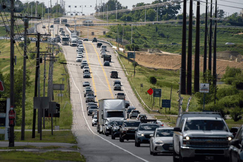 Traffic Congestion Turns Quiet Roads Into Parking Lots
