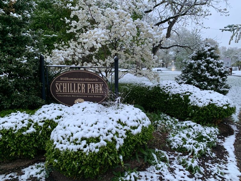 Schiller Park Becomes A Winter Wonderland