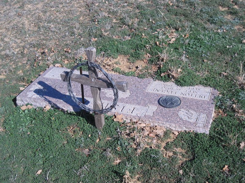 Belle Plain: College Ruins Bricks and Cemetery Markers