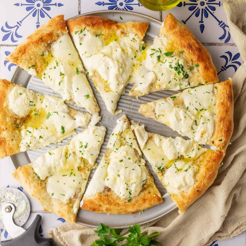 White Pie For Garlic Lovers
