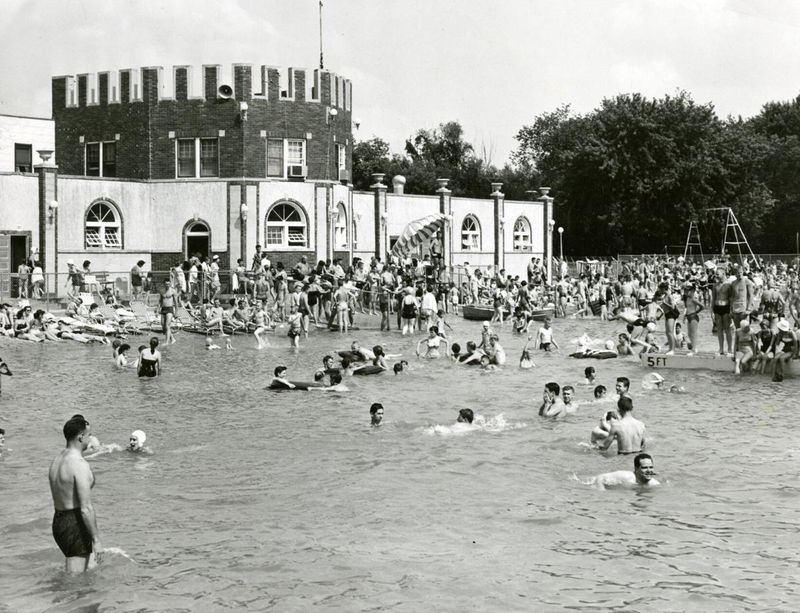 Historical Wall of Photographs Inside Hy-Vee