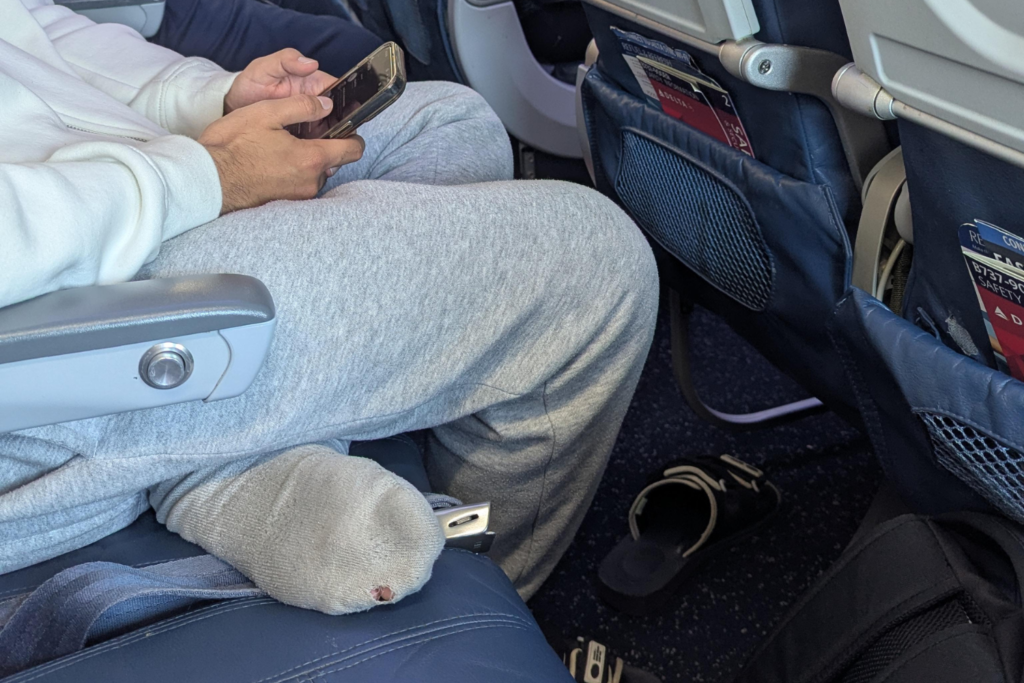 Toe-Tally Disrespectful A Flight Turns Funky At 30,000 Feet