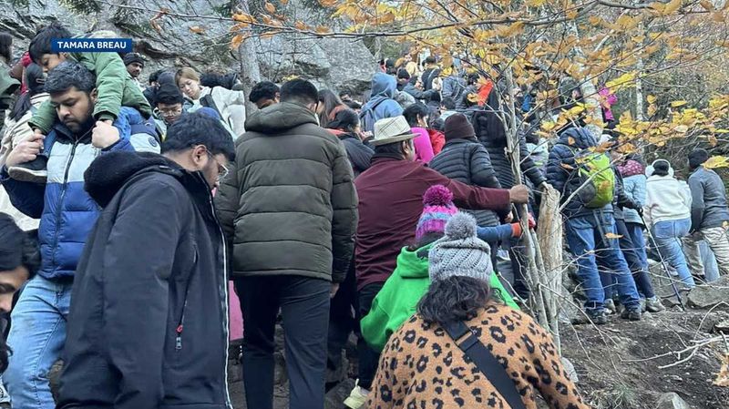 Tourist Crowds During Peak Season Overwhelm Popular Spots