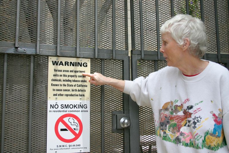 Smoking or vaping in public parks