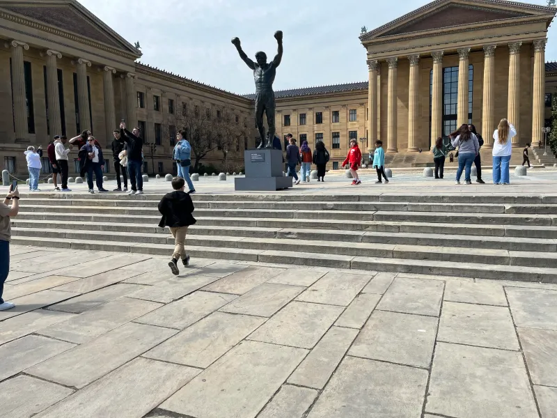 The Rocky Statue And Steps At Philadelphia Museum Of Art
