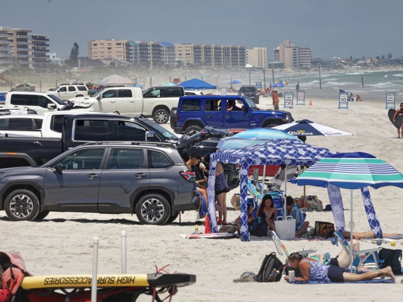 Parking on the beach isn’t always allowed