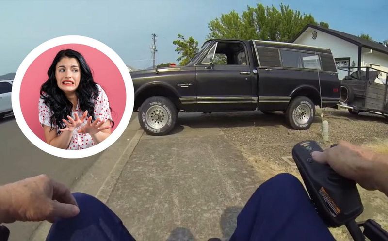 Driving a vehicle on a sidewalk is illegal